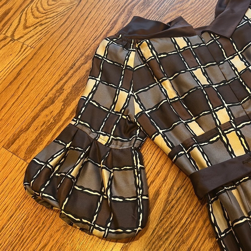 Nanette Lepore Woman’s Brown Silk Dress Size 0 - Picture 5 of 7